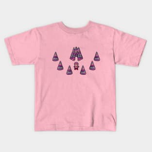 madotsuki at poniko's house in the pink sea Kids T-Shirt